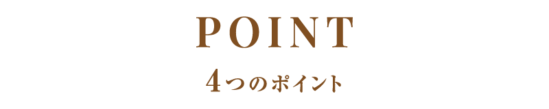 4つのPOINT