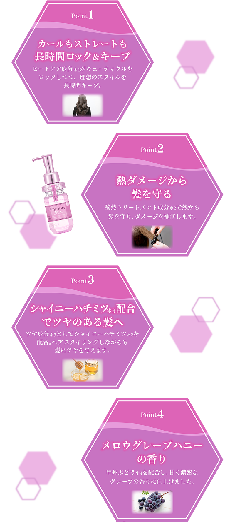 長時間スタイルキープ
