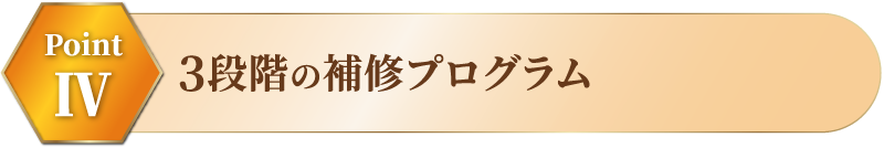 3段階の補修プログラム